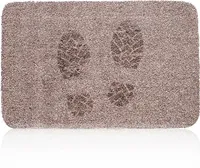 Fussmatte Schmutzfangmatte Baumwolle 70 x 45 cm Fußabtreter Waschbar Rutschfeste Innen Außen Türmatte Schmutzfänger Antirutsch Eingangstürmatte Beige Retoo