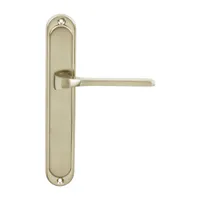 DOMINO Türgriff Blind Drückergarnitur | Türklinke für Zimmertür, Bürotür, Kellertür & Innentür | L-Form | Türbeschläge aus Aluminium| Nickel | TIPO M9