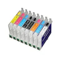 Wiederbefüllbares Tintenpatronen-Set kompatibel mit Epson T0540-0549 mit Auto Reset Chips für R800 / R1800
