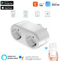 Smart WLAN Steckdose Smart WiFi Doppelstecker funktioniert mit Alexa Google Home APP Sprachsteuerung Fernzugriff Überlastschutz