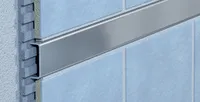 Fliesenprofil Fliesenschiene Edelstahlschiene  L100 cm B10 mm gebürstet B 15