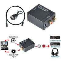 Optischer koaxialer Toslink Digital Analog Audio Wandler Adapter Cinch L / R 3,5 mm