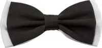 Oblique Unique Fliege Schleife Hochzeit Anzug Smoking - weiß-schwarz