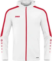 Jako Kapuzenjacke Power weiß/rot 36