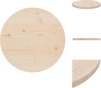 vidaXL Tischplatte Ø40x2,5 cm Massivholz Kiefer -  Tischplatten