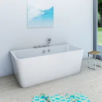 freistehende Badewanne Wanne Acryl F05 170x80cm mit Komfort-Armatur