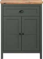 trendteam Stanton Kommode Tannengrün/Evoke Eiche, B/H/T ca. 77/102/39 cm