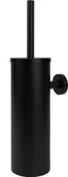 QUVIO Toilettenbürstenhalter - Toilettenbürste mit Halter - Toilettenbürste schwarz - für Wandmontage - Schwarz