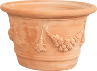 Topf terracotta 52x52x34 cm, Vase aus ton, Vasen deko