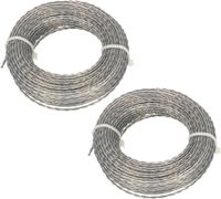 KOTARBAU® 2er Set Kernverstärkter Rasentrimmerfaden 2,4 mm x 15m (30m) Fadenspule für Motorsensen Professionell