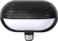 Venkovní nástěnné světlo Senzor pohybu Zahradní lampa Zásuvka černá