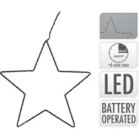 LED Stern - schwarz - warmweiß - Ø 28cm