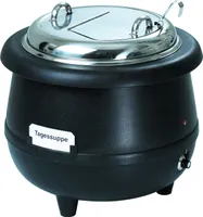 Bartscher Suppentopf Gourmet, 10L, schwarz