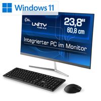 All-in-One PC - CSL Unity F24B-GLS Intel QuadCore 4x 2600 MHz / 256 GB / 8 GB RAM / Win 11 Home