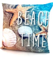 heimtexland ® Outdoorkissen mit Füllung Garten Dekokissen 45x45 schmutz- und wasserabweisend Deko Kissen Outdoor Typ688 Beachtime