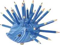 KOH Stiftehalter Tischständer Holzigel BlauMagic mit Stiften