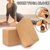 INSKER 16,5 x24x9 cm Yoga Block Naturkork Korkblock Yogablock Kork Fitness für Anfänger und Fortgeschrittene