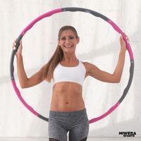 Hula Hoop 1,2kg grau/pinkFitness Reifen Bauchtrainer Gewichte Gewichtsreifen 