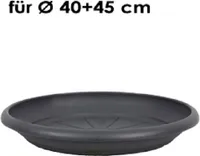 Livinja Untersetzer, d= 37 cm, für Zylinder Pflanzkübel d= 40 + 45 cm, Anthrazit, Polypropylen