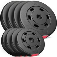 Hop-Sport 30kg Hantelscheiben 30 mm - Gewichte Hantel Sets 4x2,5kg+4x5kg