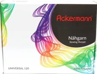 Ackermann Universal Nähgarn Stärke 120, 20x Konen 1.000m in Box