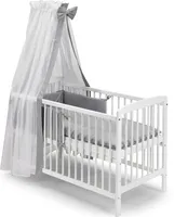 Kinderbett "JULIA" Komplett 120x60 cm weiss grau