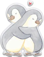 Mr. & Mrs. Panda Kissen Kuscheltier Pinguine Kuscheln 45 cm - Weiß - Geschenk, Liebesbeweis, Hocheitstag, Heiraten, Liebesgeschenk, Mitbringsel, Tierkissen, Plüschtier