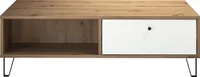 trendteam Wohnen Tische Touch Artisan Eiche Melamin/Weiß Matt Tiefzieh 110 x 37 x 60 cm