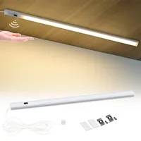 50cm LED Unterbauleuchte Lichtleiste mit Sensor USB Schrankleuchte Küchenleuchte, Warmweiß​