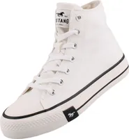 Mustang Damen Canvas High Top Sneaker Weiß