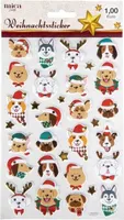 Weihnachtssticker - Hunde - 24 Stück