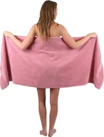 Betz Saunatuch 70 x 200 cm PREMIUM 100% Baumwolle Badetuch Liegetuch Strandtuch   Farbe: altrosa