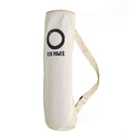 Zen Power Yoga-Tasche aus Baumwolle, Yoga-Beutel, 63x25cm, Farbe beige