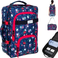 Rucksack Handgepäck Damen Elephant Travel Daypack Reiserucksack Leichtrucksack Elephant FLY IATA Laptop Tasche  42 Liter groß 13023 Blue Flower