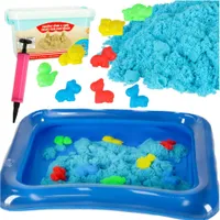 Kinetický piesok vo vedierku 1 kg formy modré