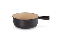 Le Creuset Cheese Fondue Caquelon 20007220002460 Black Kasserolle, Gusseisen/Gussaluminium, 22 cm Durchmesser, Induktionsherd-geeignet