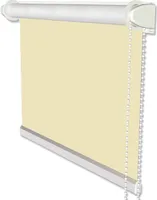 Interdeco Klemmfix Seitenzugrollo, Thermorollo Beige Verdunkelung, Rollo Modell SZ3, Stoffbr. x Höhe 38 x 175 cm