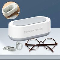 Mini Ultraschall Reinigungsmaschine Ultraschallreiniger Brillen Schmuck Waschen Tiefenreinigung (mit 2x AAA Batterien)