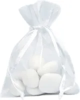 10 Organza-Säckchen  weiß