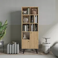 Skye Decor, Kiato, Bücherregal, Eiche, 100 % MELAMINBESCHICHTETE SPANPLATTEN, 60 x 30 x 170 cm