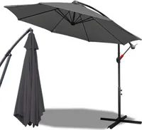 Jopassy 3.5m Sonnenschirm Gartenschirm Balkonschirm UV40+ Ampelschirm，Grau