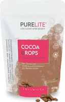PURELITE Cocoa Drops vollmilch, zuckerreduzierte weiße Kakao Schokodrops ohne Zuckerzusatz, Erythrit & Stevia, Schokobrunnen, Kuvertüre, 450g