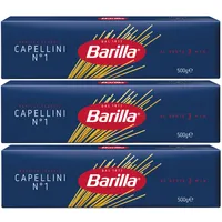 Barilla Nudeln Capellini Nummer 1 Hartweizengrieß 500g 3er Pack