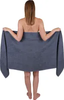 Betz XXL Saunatuch 70 x 200 cm BERLIN  Badetuch 100% Baumwolle Farbe – dunkelgrau