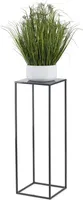 HowHomely Modern Pflanzenständer, Blumenhocker aus Metall Graphit 70 cm Höhe - Blumenständer für das Haus