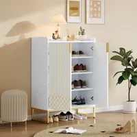 ODIKALO Schuhschrank Schuhkommode Schuhregale Schließfach Aufbewahrungsschrank 75*37*105CM