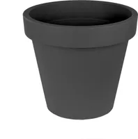 XXL Blumentopf Ø 58 cm aus Kunststoff - Anthrazit - Pflanztopf Containertopf Übertopf Pflanzkübel rund - Drainage-Möglichkeit