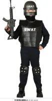 Polizei SWAT Kinder Jumpsuit, Größe: 7 - 9 Jahre Farbe: Schwarz