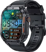 Denver SWC-191B Smartwatch – Multifunktionale Fitnessuhr mit Anruffunktion, Herzfrequenz- und Blutdruckmessung, IP67