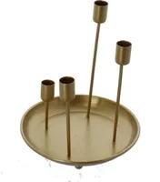Adventskerzenhalter - gold - ca.  21,5 x 26,5 cm